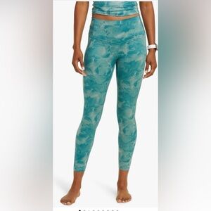 Zella high waist 7/8 Teal Marble Leggings
